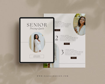 Senior Photography Pricing Guide Template - PG098