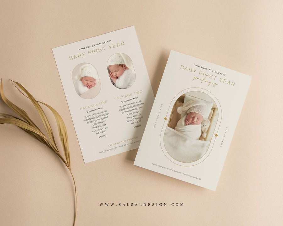 Newborn Photography Pricing Guide Template - PG084