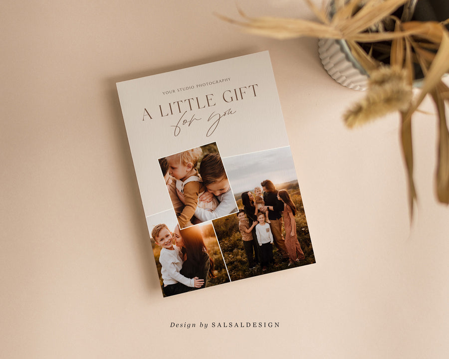 Studio Gift Certificate Card Template - GC083