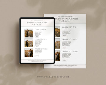 Wedding Photography Pricing Guide Template - PG097