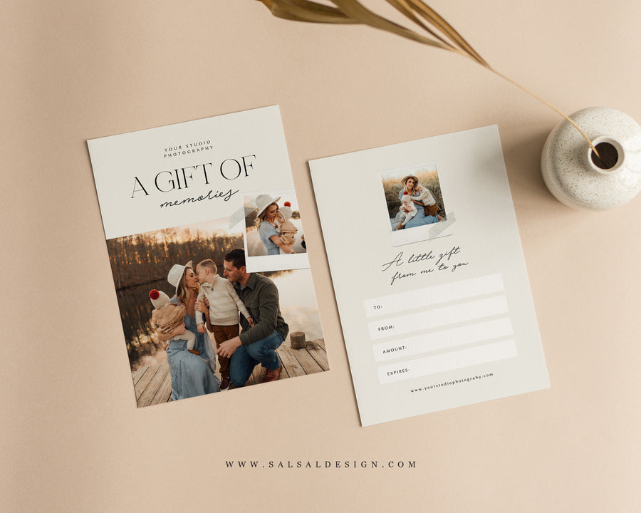 Photography Gift Certificate Card Template - GC105