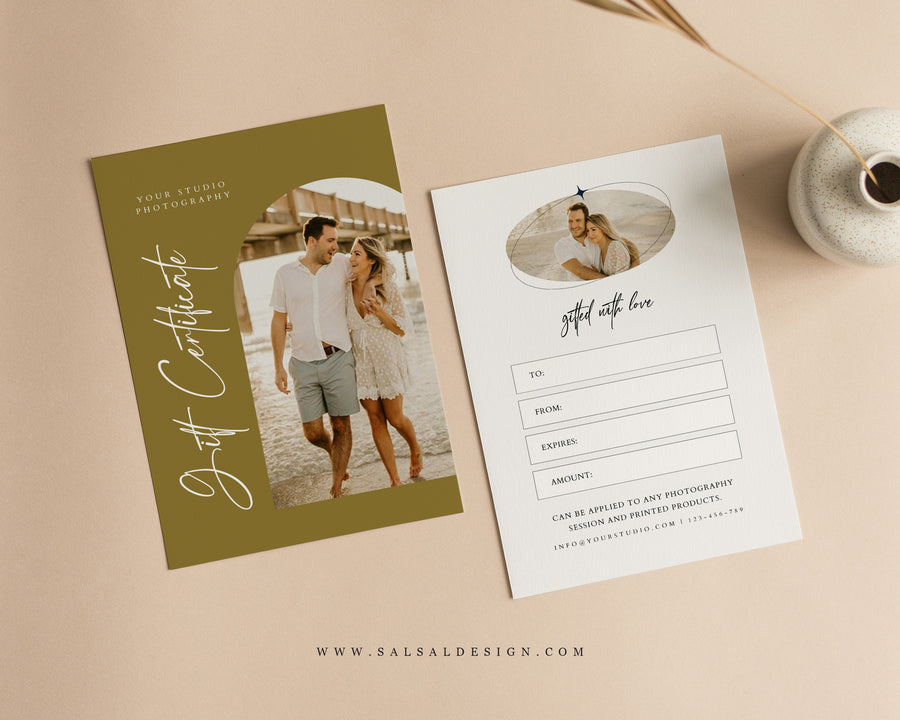 Photography Gift Certificate Card Template - GC115