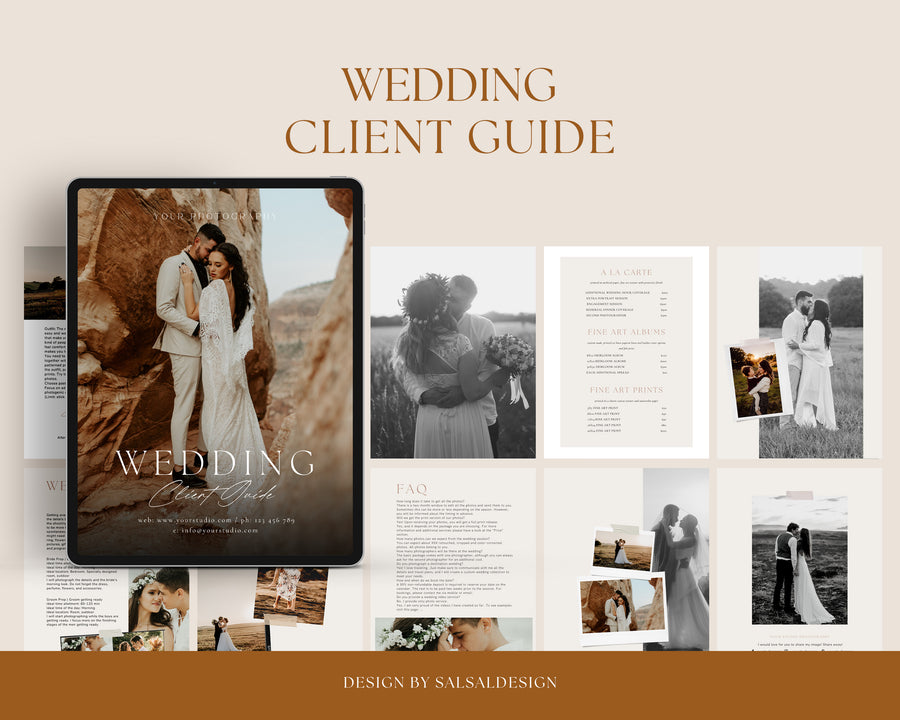 Wedding Price Guide, Photography Pricing Guide Wedding Magazine Template, Pricing Brochure,Price List, Photographer Client Guide with content - MG047