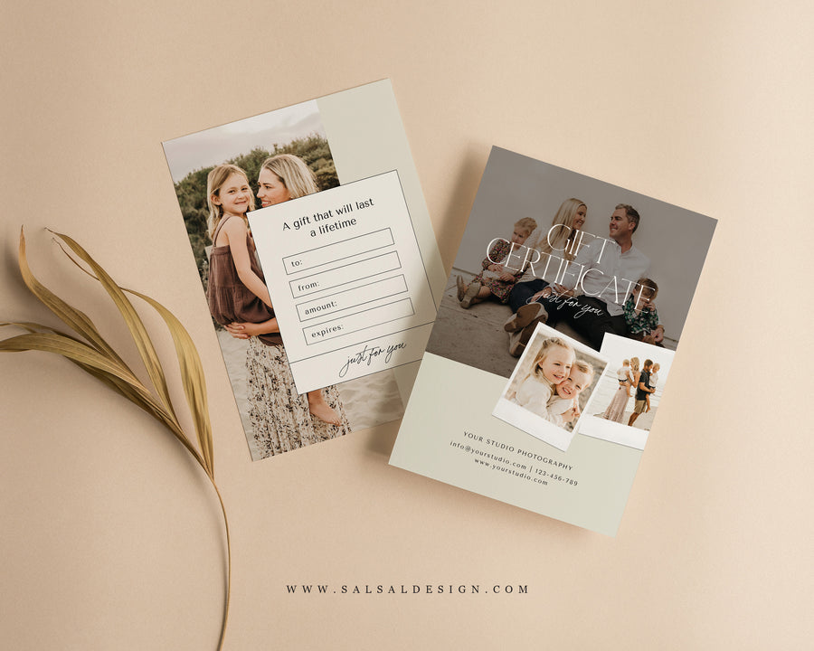 Photography Gift Certificate Card Template  - GC118
