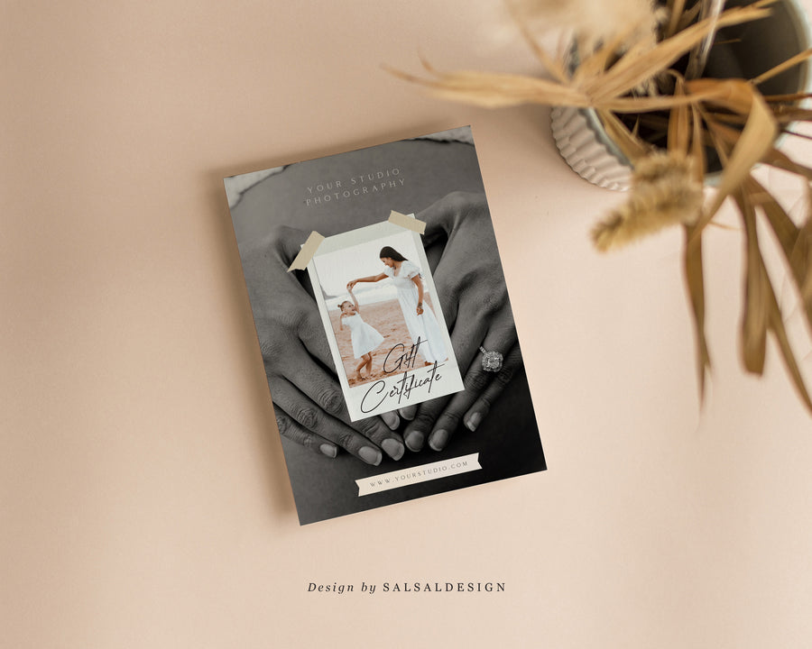 Studio Gift Certificate Card Template - GC089