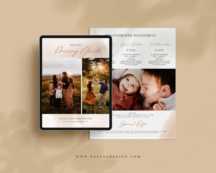 Photography Pricing Guide Template - PG074