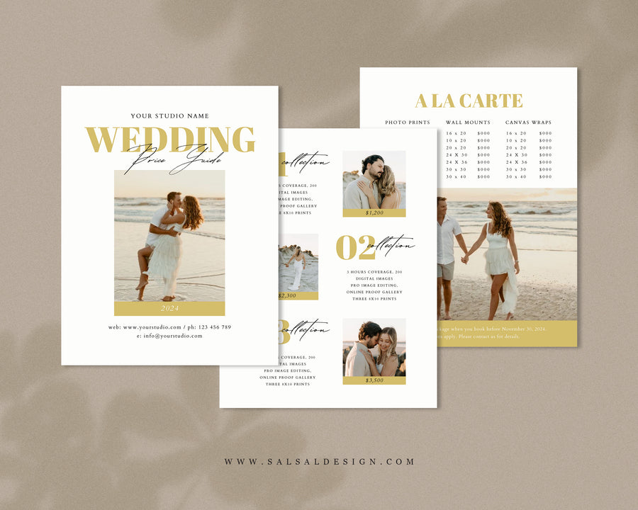 Wedding Photography Pricing Guide + Contract Template - PG113