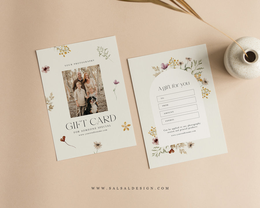 Photography Gift Certificate Card Template - GC111