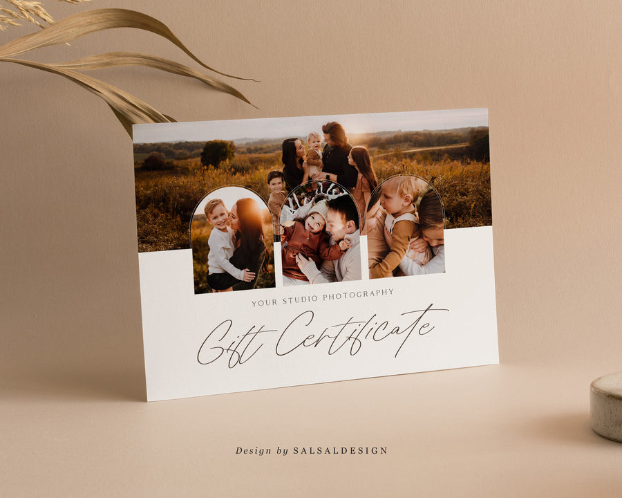 Studio Gift Certificate Card Template - GC086