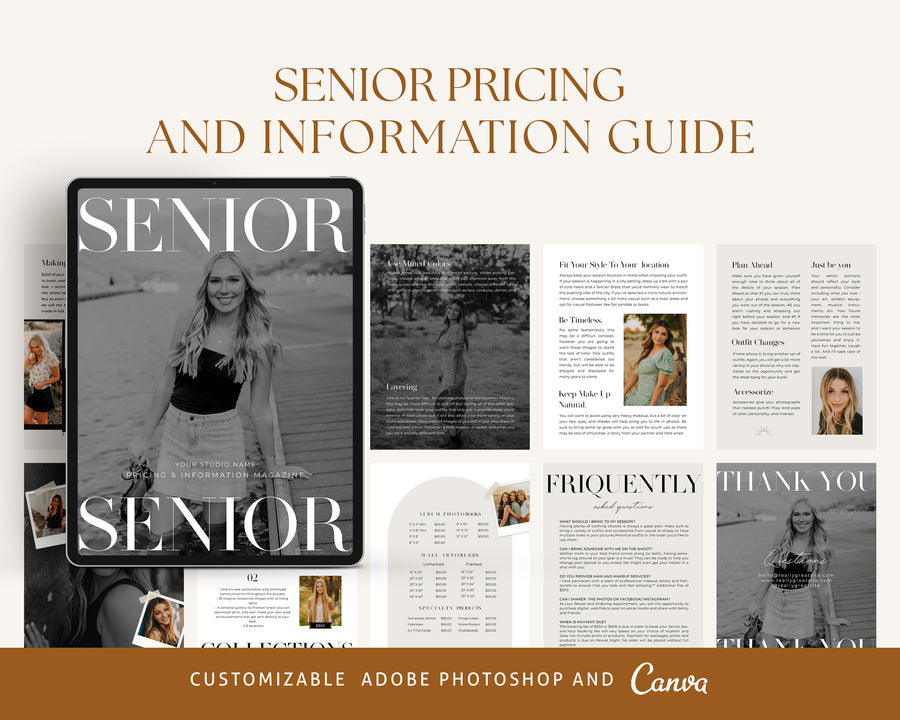 Graduation Photography Welcome Guide Template - MG084