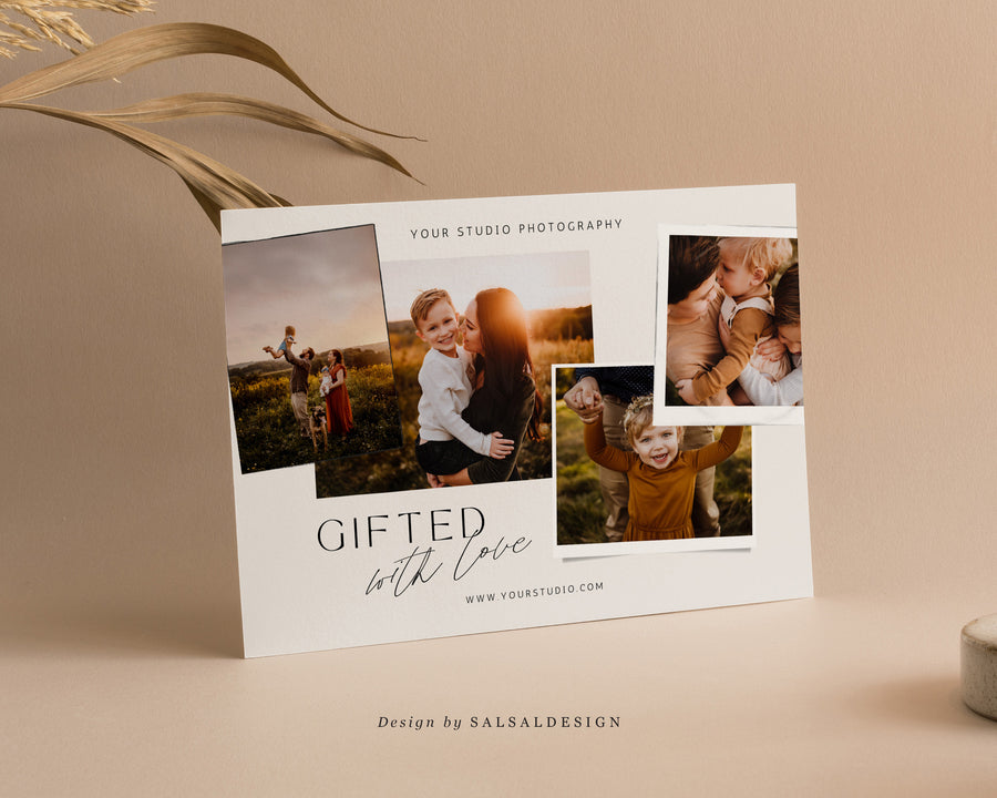 Studio Gift Certificate Card Template - GC079