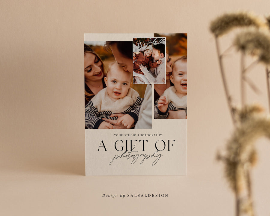 Studio Gift Certificate Card Template - GC084