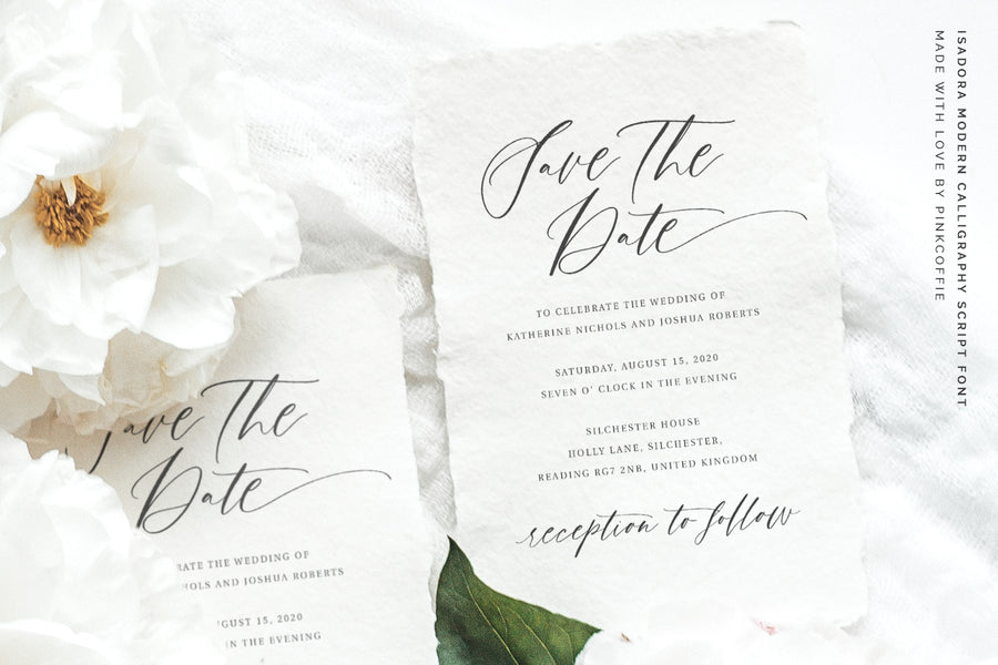 Isadora I Rustic Wedding Script Font