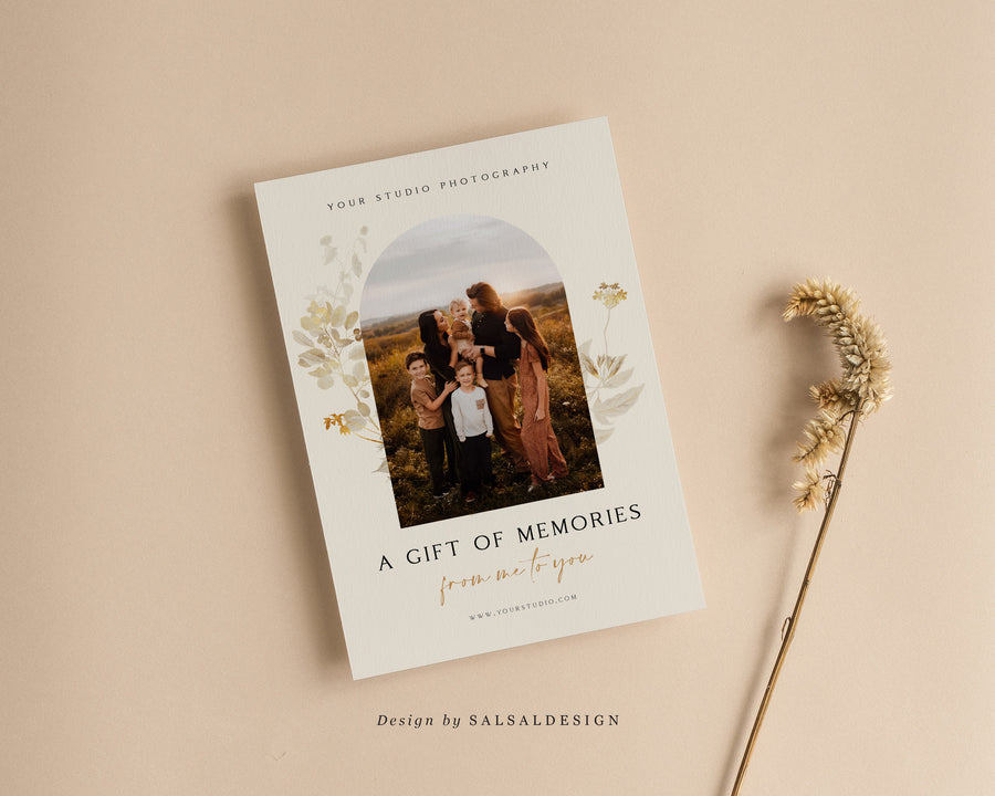 Studio Gift Certificate Card Template - GC073