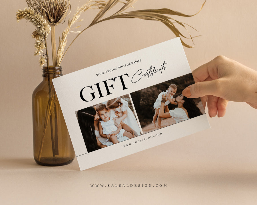 Studio Gift Certificate Card Template - GC095