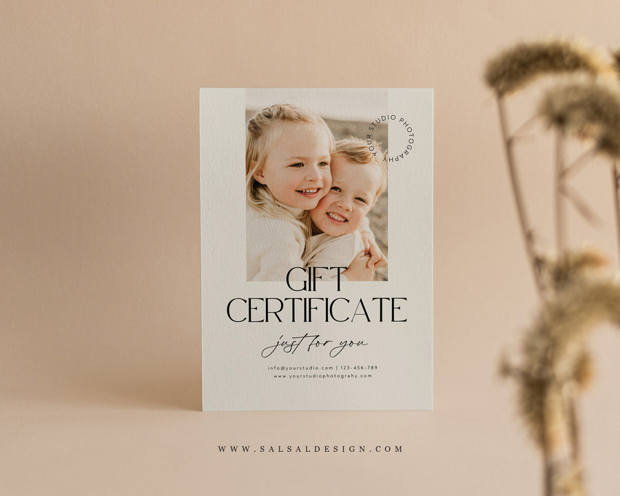 Photography Gift Certificate Card Template - GC109