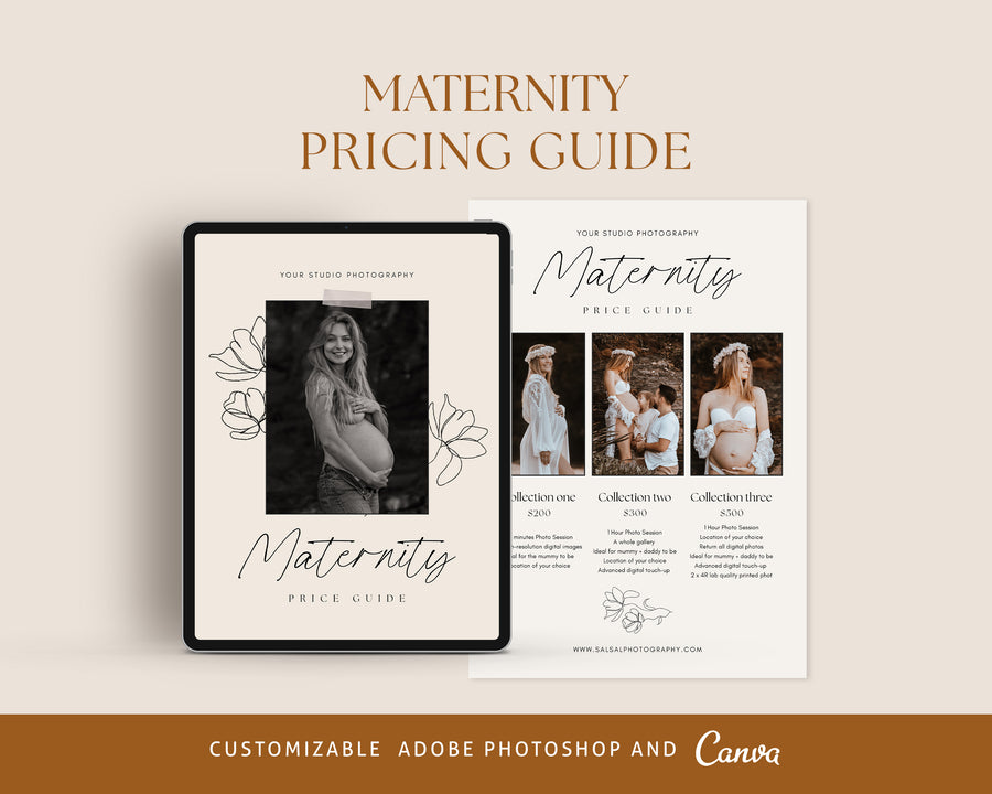 Maternity Photography Pricing Guide Template - PG094