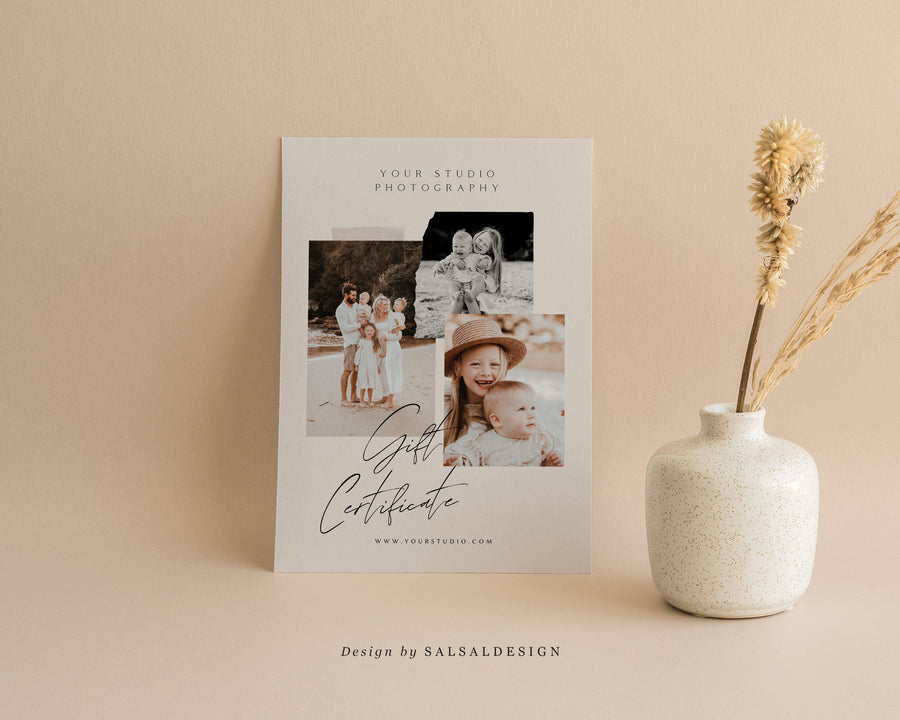 Studio Gift Certificate Card Template - GC090