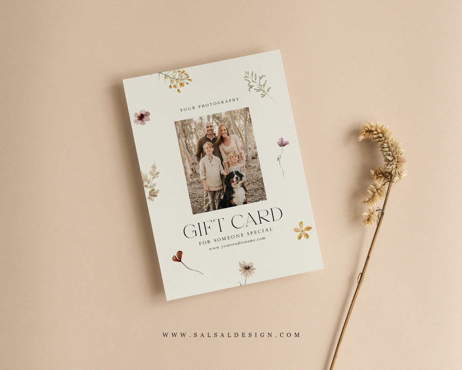 Photography Gift Certificate Card Template - GC111
