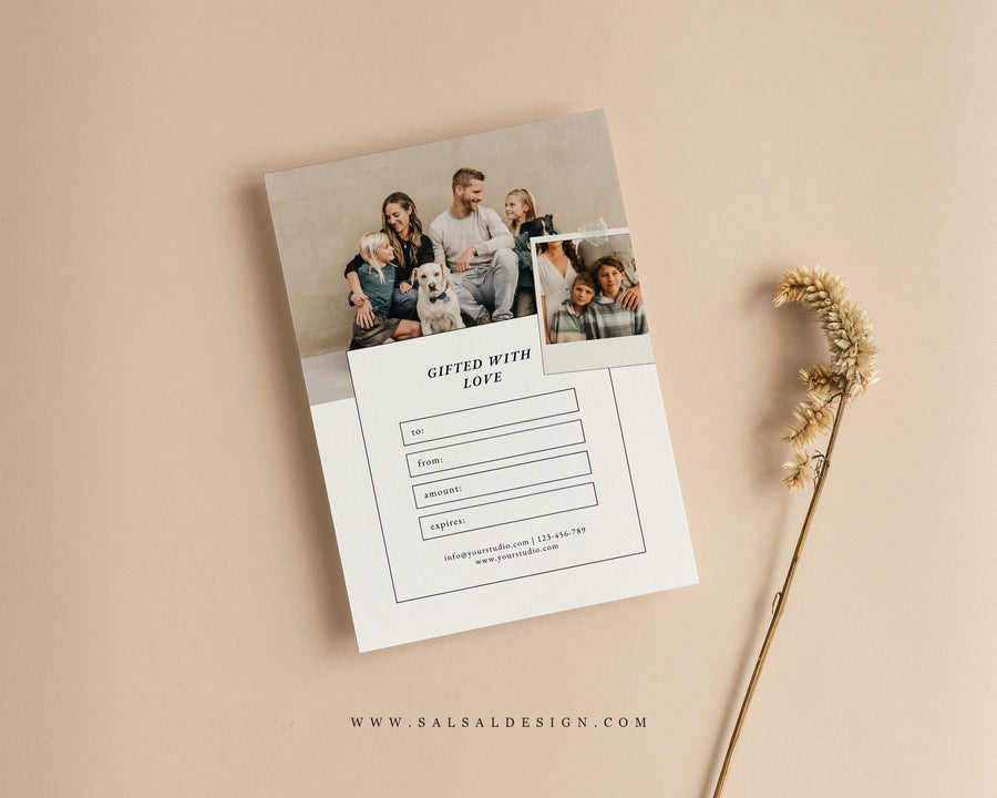 Photography Gift Certificate Card Template - GC125