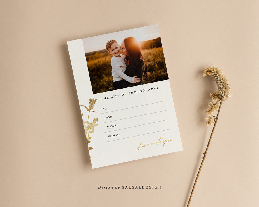 Studio Gift Certificate Card Template - GC069