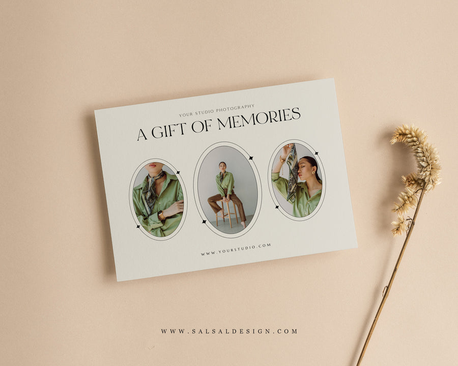 Photography Gift Certificate Card Template - GC099