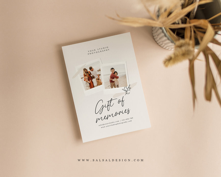 Photography Gift Certificate Card Template - GC108