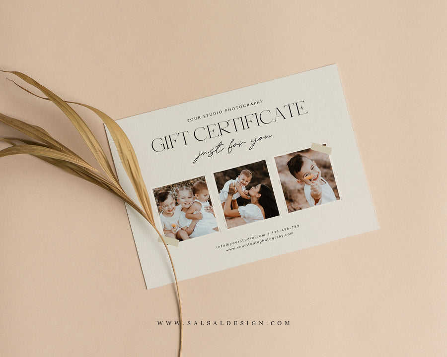 Photography Gift Certificate Card Template - GC103