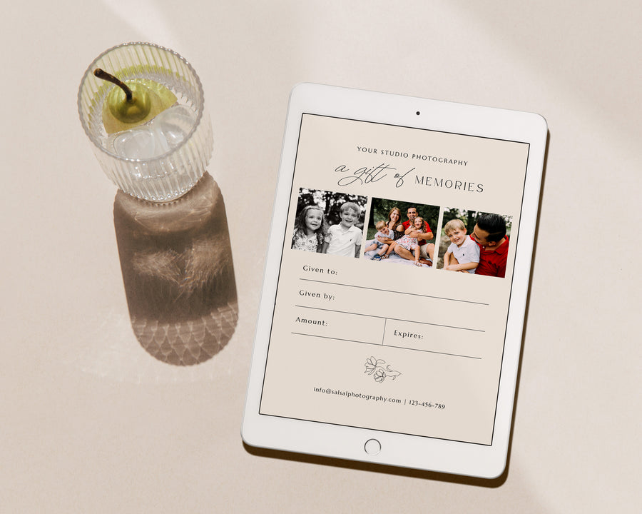 Digital Gift Certificate Template - GC093