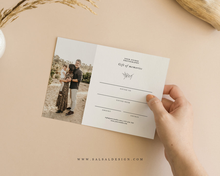 Photography Gift Certificate Card Template - GC126
