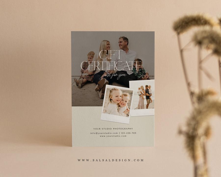 Photography Gift Certificate Card Template  - GC118
