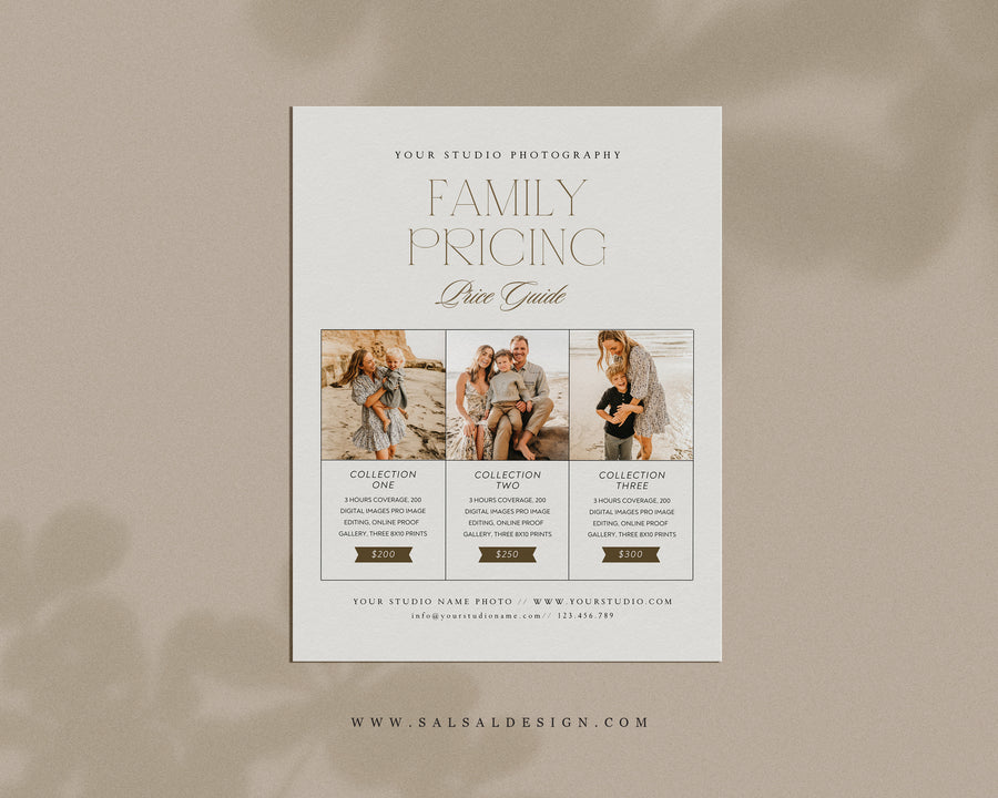 Family Photography Pricing Guide Template - PG109