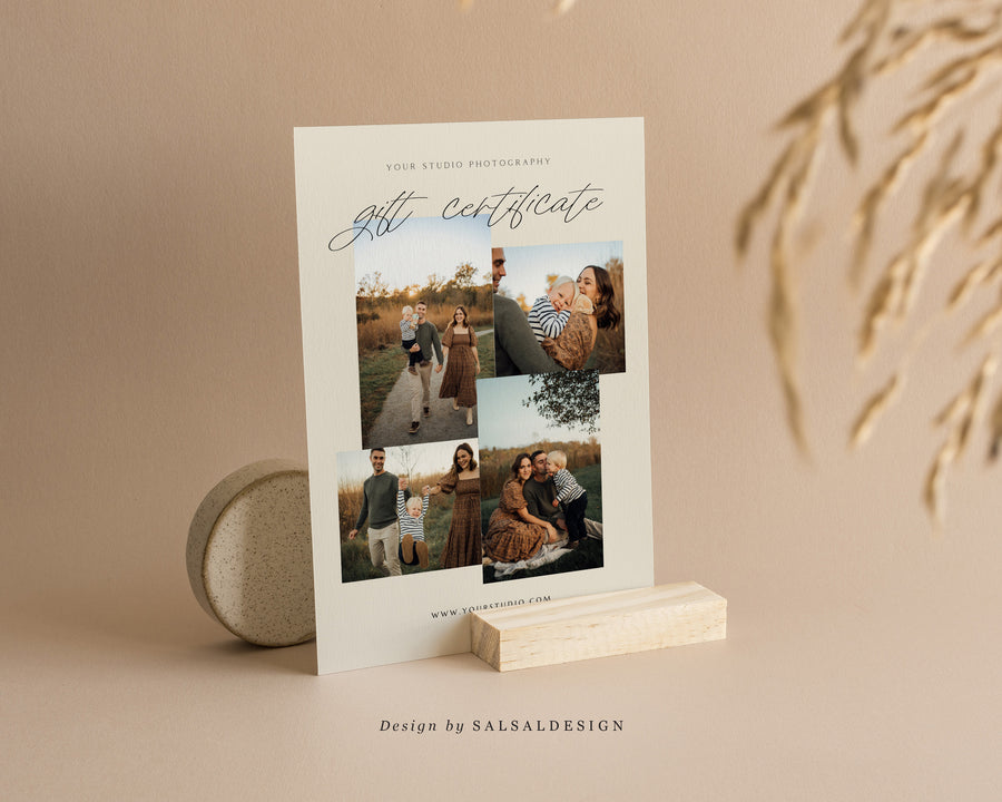 Studio Gift Certificate Card Template - GC081