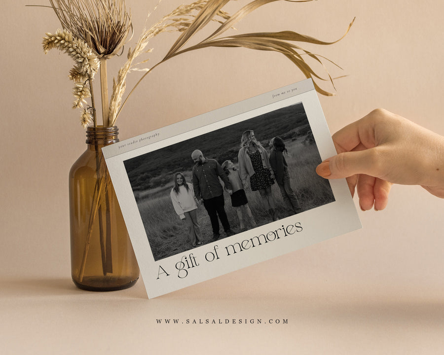 Photography Gift Certificate Card Template - GC120