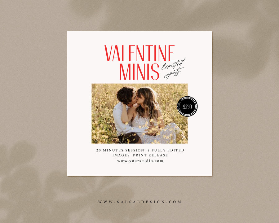 Valentine Mini Session Template for Photographers - MINI464