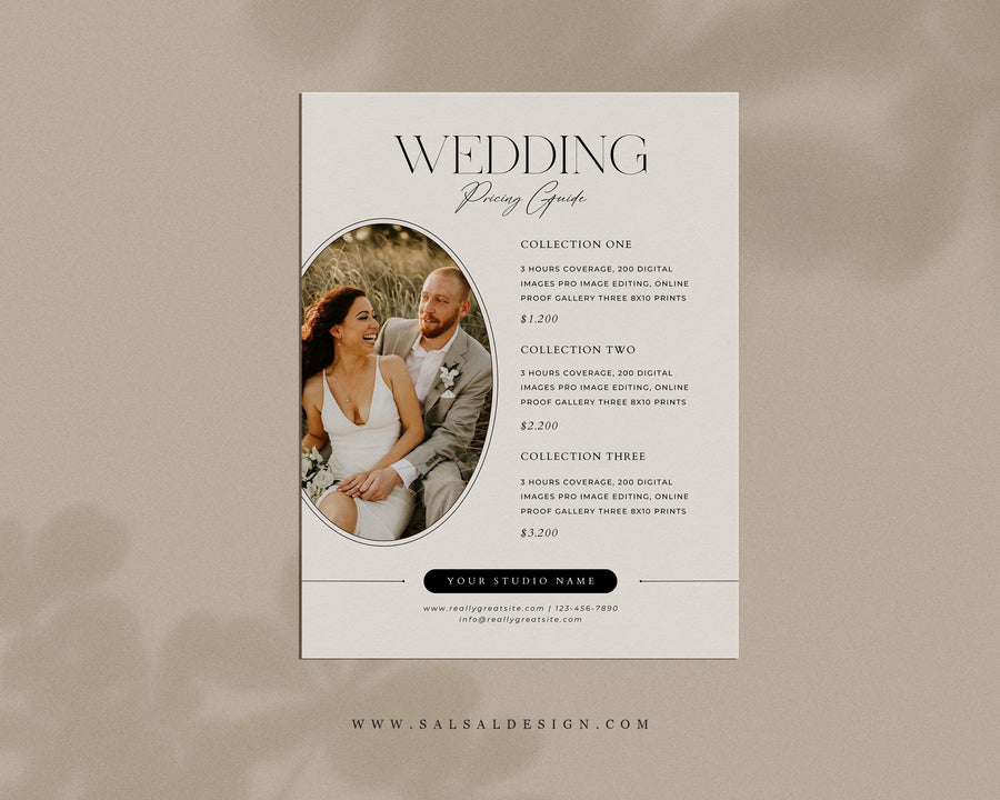 Wedding Photography Pricing Guide Template - PG111
