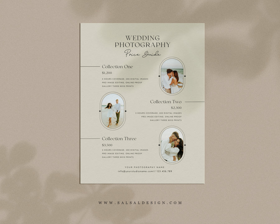 Wedding Photography Pricing Guide Template - PG108