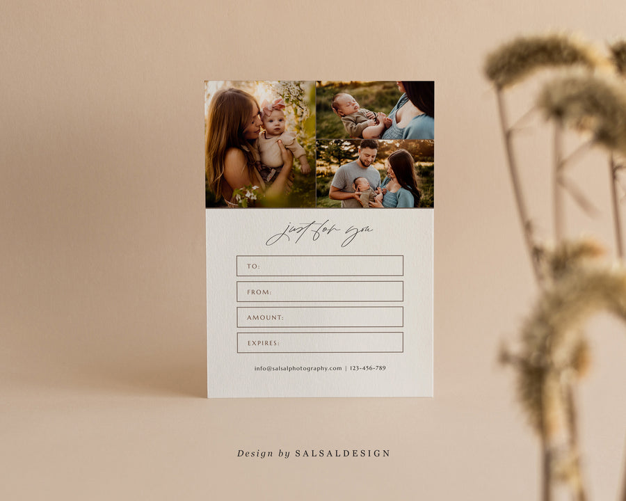 Studio Gift Certificate Card Template - GC085