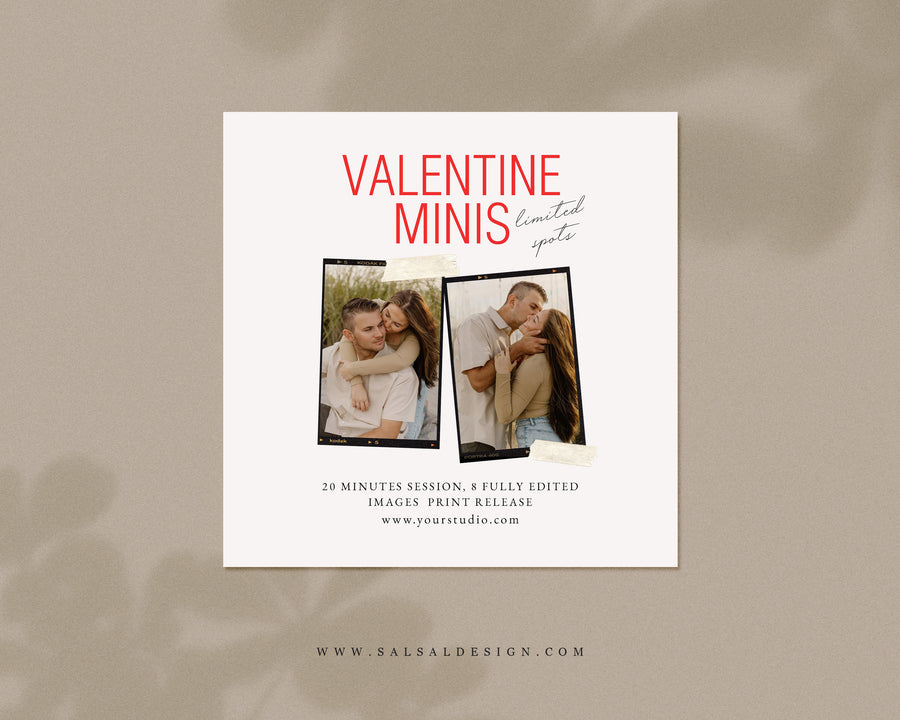 Valentine Mini Session Template For Photographers - MINI458