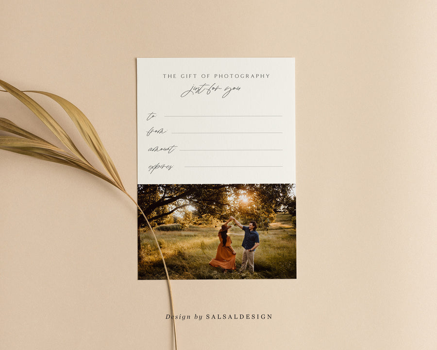 Studio Gift Certificate Card Template - GC080