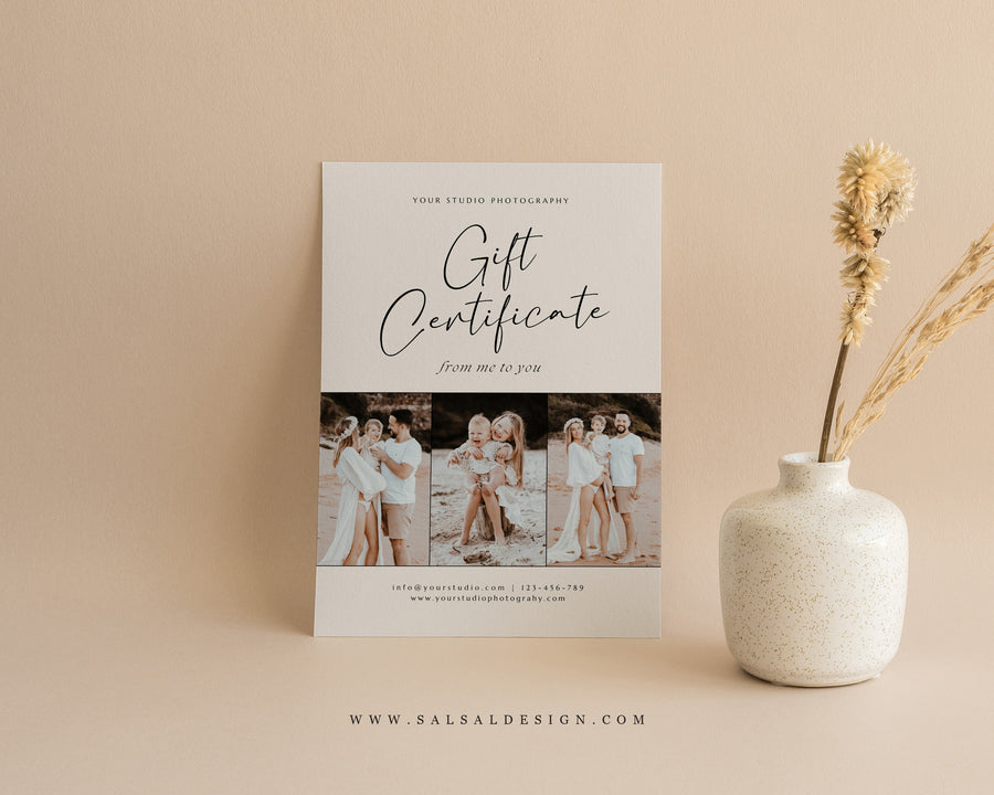 Photography Gift Certificate Card Template - GC104