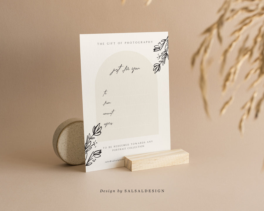 Studio Gift Certificate Card Template - GC075