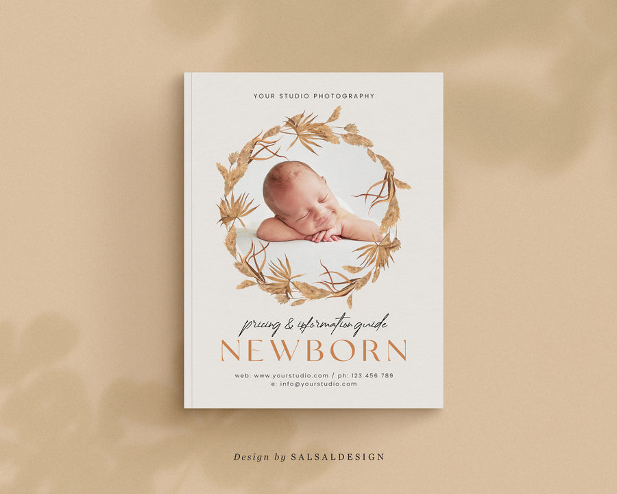 Canva Newborn Pre-written Welcome Guide, Newborn Session Prep Guide, Photoshop Marketing Brochure, Client style Guide Photographer magazine- MG033