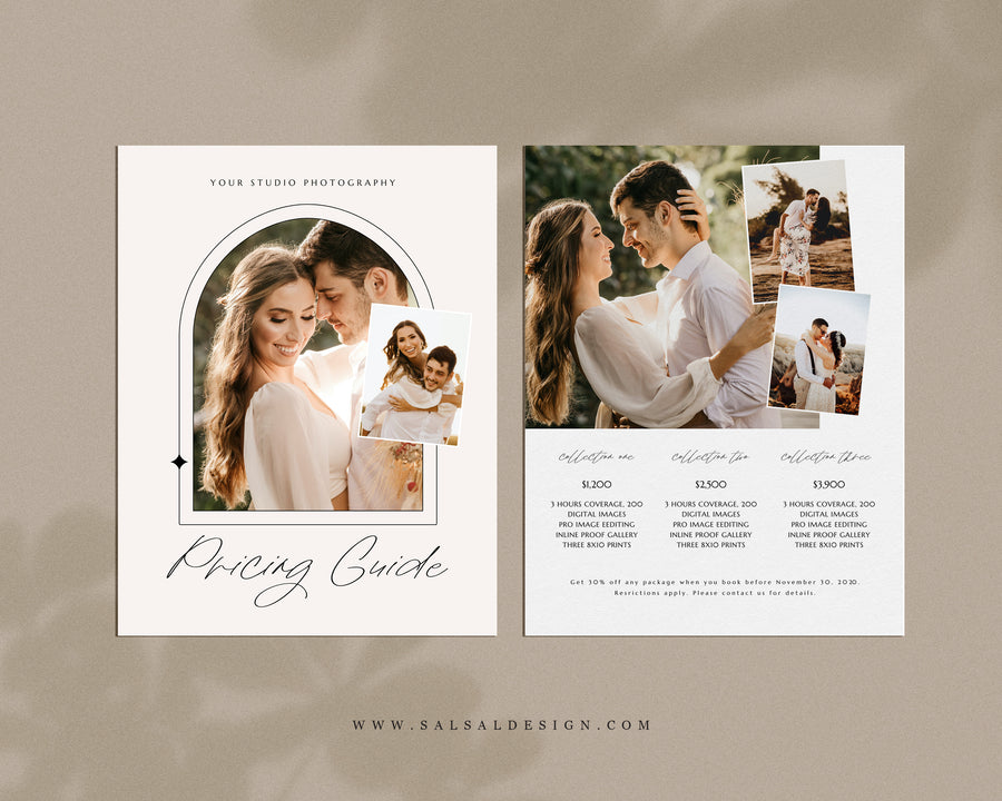 Wedding Photography Pricing Guide Template - PG091