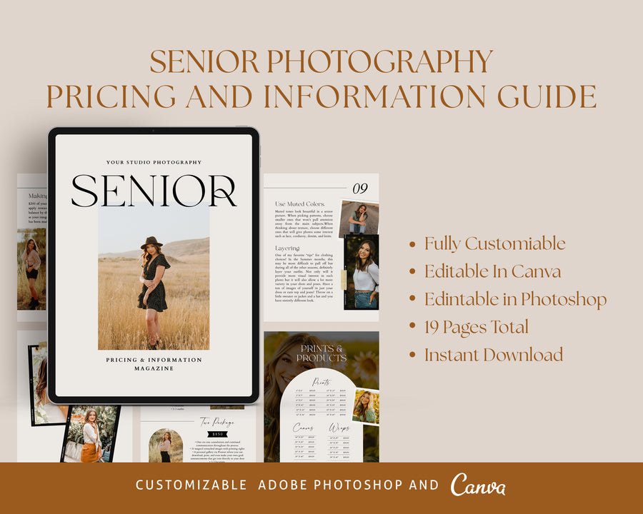 Graduation Photography Welcome Guide Template - MG079