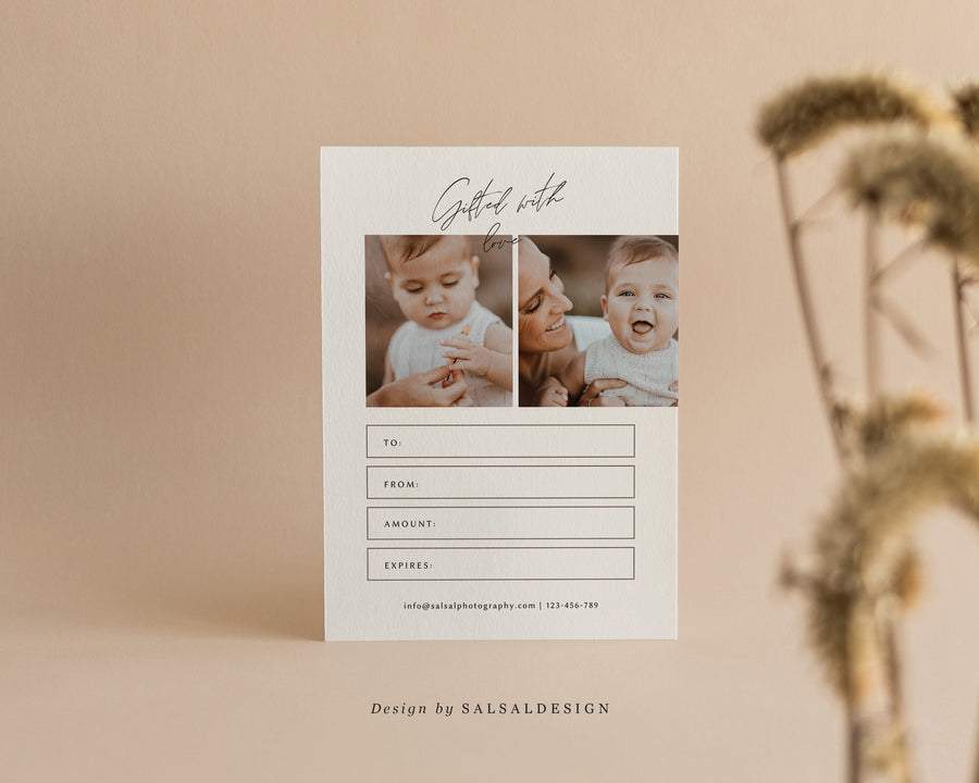 Studio Gift Certificate Card Template - GC090