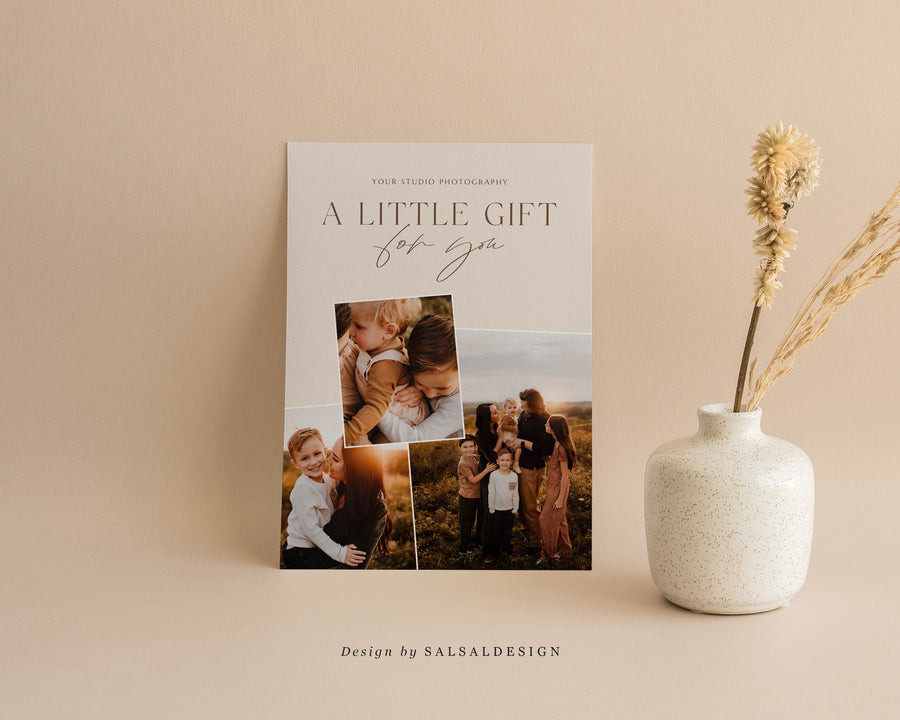 Studio Gift Certificate Card Template - GC083