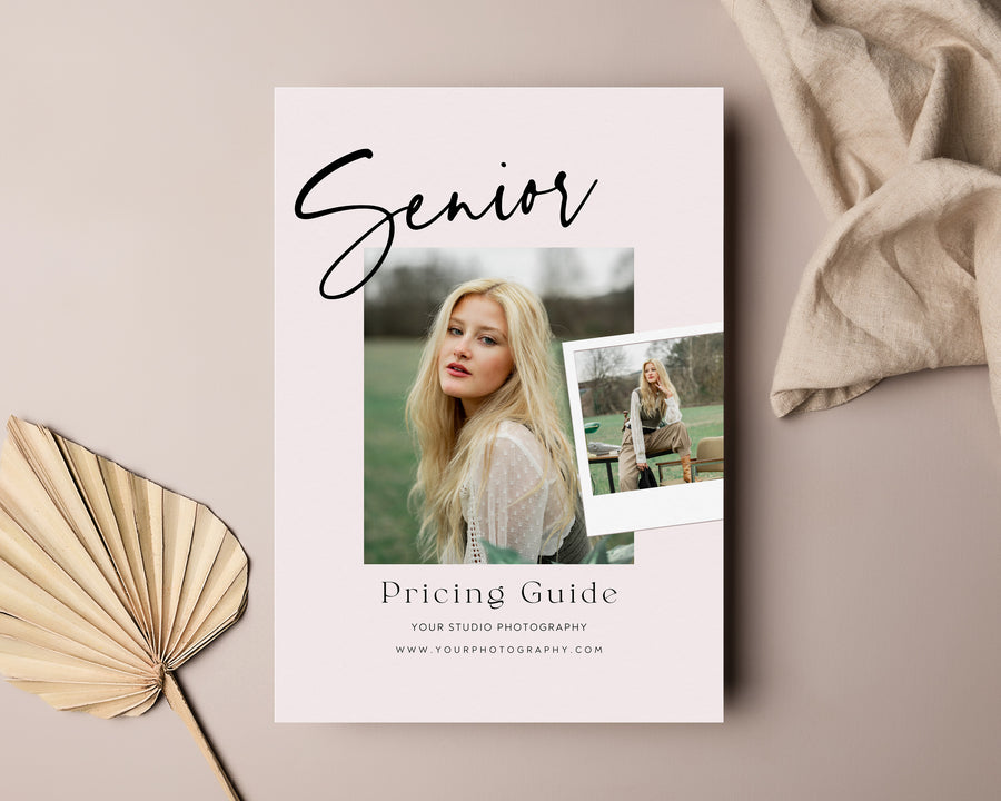 Senior Photography Pricing Guide Template - PG099
