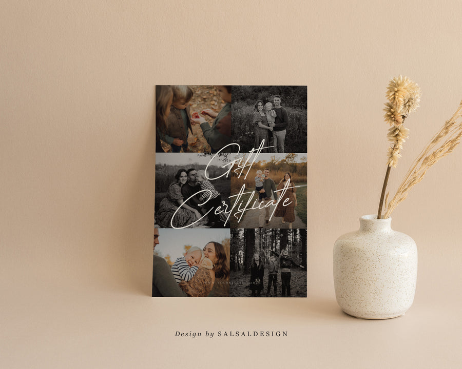 Studio Gift Certificate Card Template - GC082