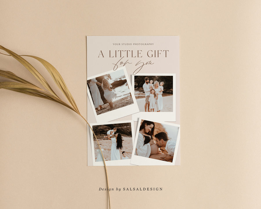 Studio Gift Certificate Card Template - GC088